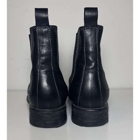 Taos Tender Chelsea Boot Womens EU37 US 6-6.5 Black Leather Slip On Biker Goth - Picture 4 of 6